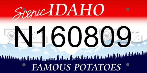 N160809 Idaho License Plate