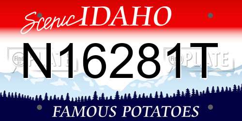 N16281T Idaho License Plate