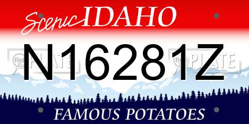 N16281Z Idaho License Plate
