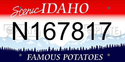 N167817 Idaho License Plate