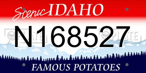 N168527 Idaho License Plate