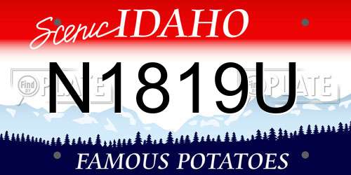 N1819U Idaho License Plate