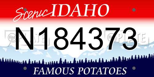N184373 Idaho License Plate