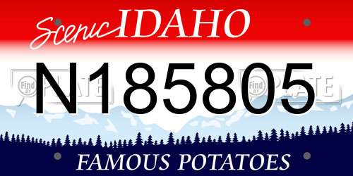 N185805 Idaho License Plate