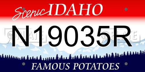 N19035R Idaho License Plate