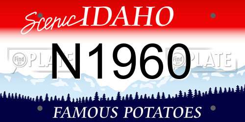 N1960 Idaho License Plate