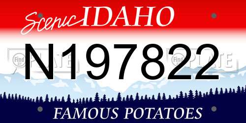 N197822 Idaho License Plate