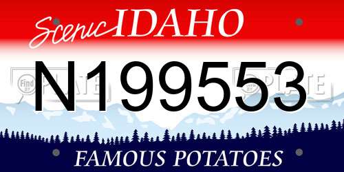 N199553 Idaho License Plate