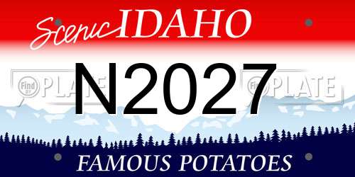 N2027 Idaho License Plate