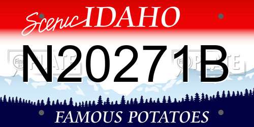N20271B Idaho License Plate