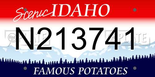 N213741 Idaho License Plate