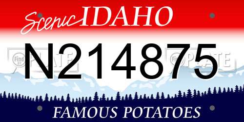 N214875 Idaho License Plate