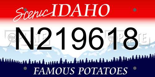 N219618 Idaho License Plate