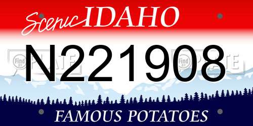 N221908 Idaho License Plate
