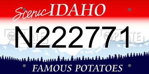 N222771 Idaho License Plate