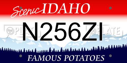 N256ZI Idaho License Plate