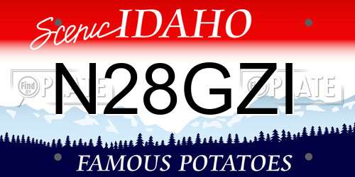 N28GZI Idaho License Plate