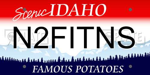 N2FITNS Idaho License Plate