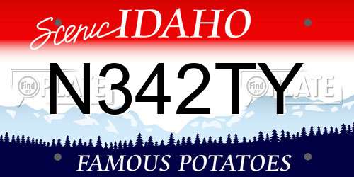 N342TY Idaho License Plate