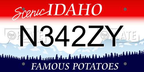 N342ZY Idaho License Plate