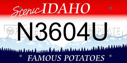 N3604U Idaho License Plate