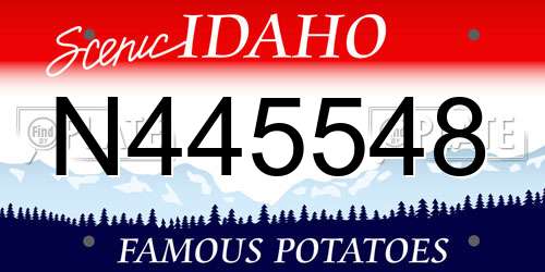 N445548 Idaho License Plate