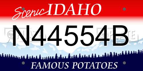 N44554B Idaho License Plate