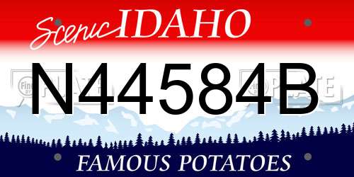 N44584B Idaho License Plate