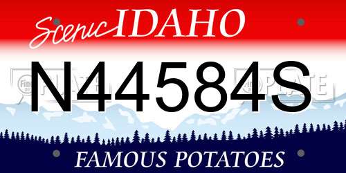 N44584S Idaho License Plate