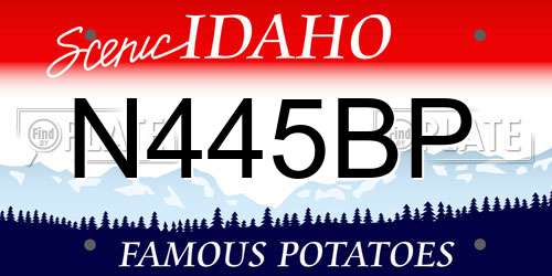 N445BP Idaho License Plate