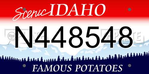 N448548 Idaho License Plate