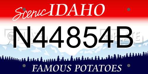 N44854B Idaho License Plate