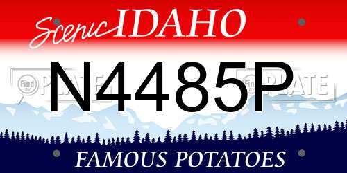 N4485P Idaho License Plate