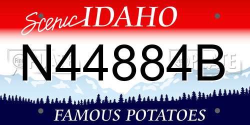 N44884B Idaho License Plate