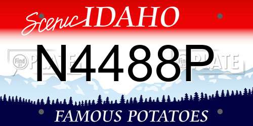 N4488P Idaho License Plate