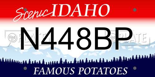 N448BP Idaho License Plate