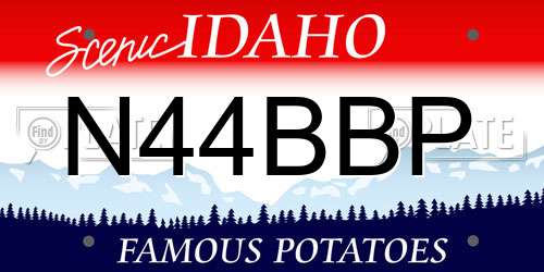 N44BBP Idaho License Plate