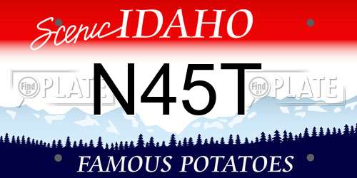 N45T Idaho License Plate