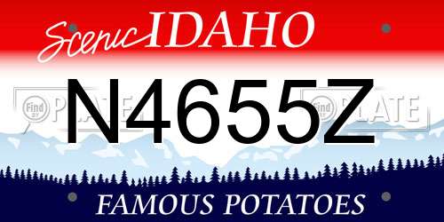 N4655Z Idaho License Plate
