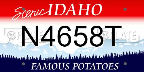 N4658T Idaho License Plate