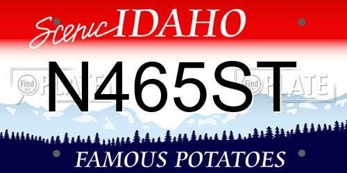 N465ST Idaho License Plate