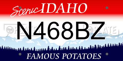 N468BZ Idaho License Plate