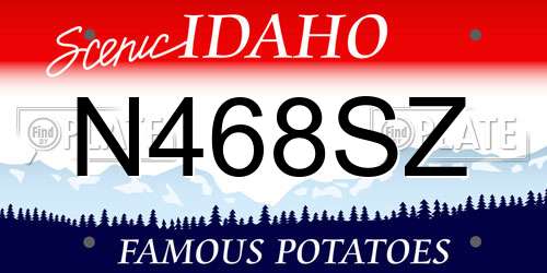 N468SZ Idaho License Plate