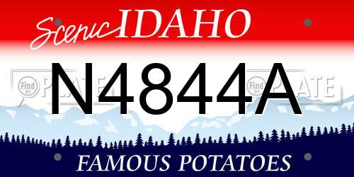 N4844A Idaho License Plate