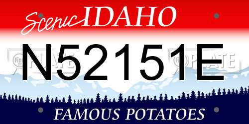 N52151E Idaho License Plate