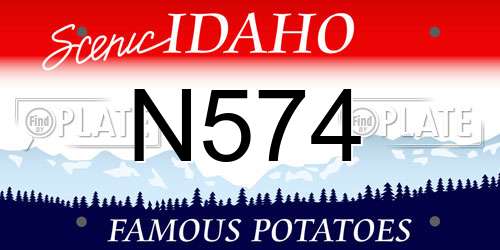 N574 Idaho License Plate