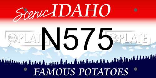 N575 Idaho License Plate