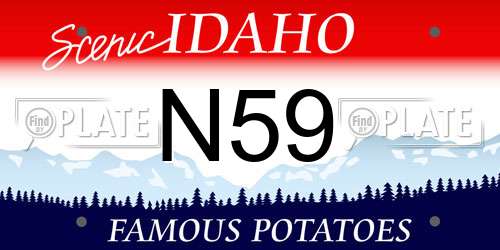 N59 Idaho License Plate