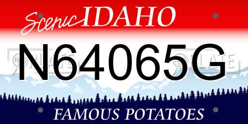 N64065G Idaho License Plate