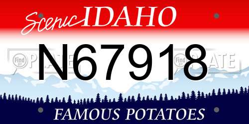 N67918 Idaho License Plate